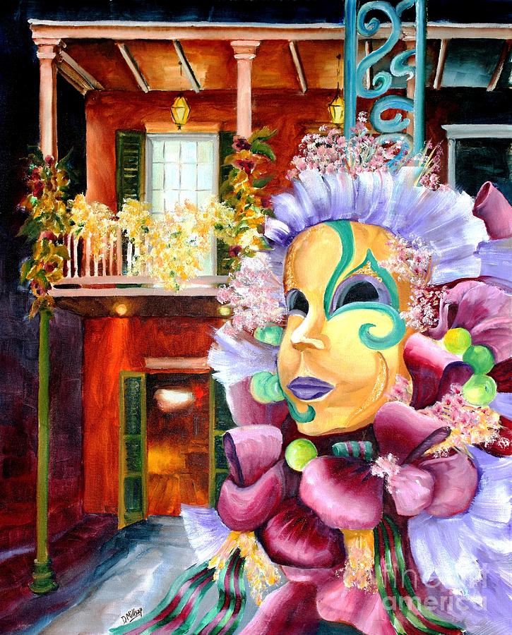 Mardi Gras Mask Painting by Diane Millsap