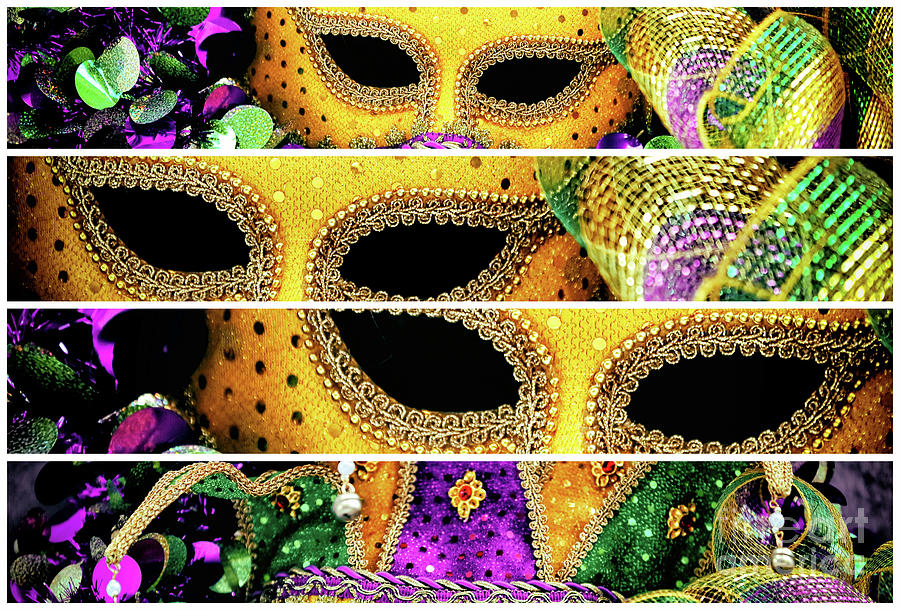 Mardi Gras Mask Panels in New Orleans Photograph by John Rizzuto
