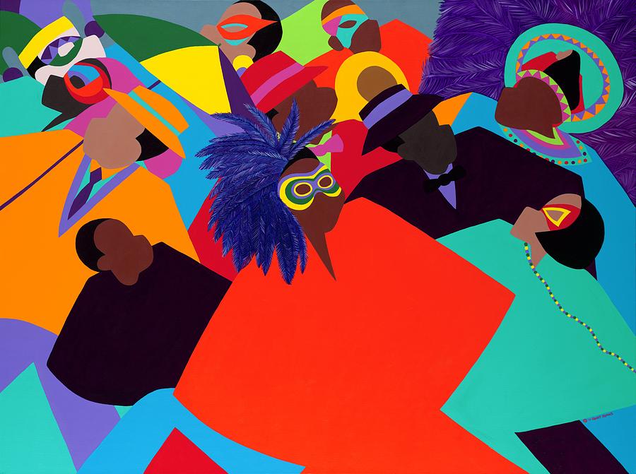 Mardi Gras Painting by Synthia SAINT JAMES