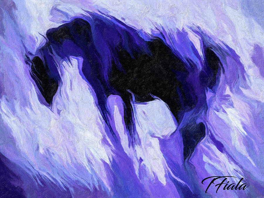 Mare at the Falls Digital Art by Terry Fiala