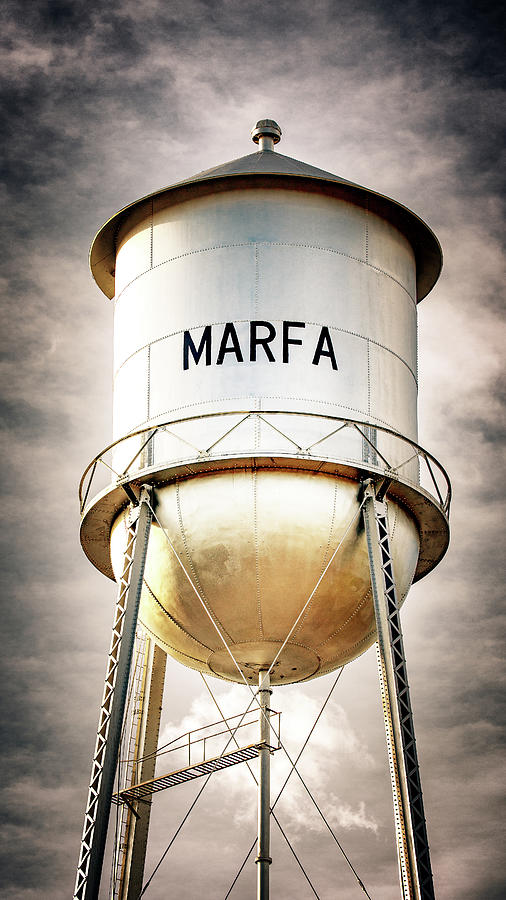 Marfa TX Water Tower #1 Photograph by Stephen Stookey - Fine Art America