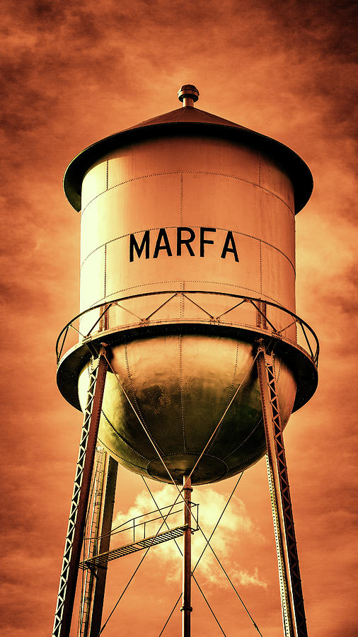 Marfa TX Water Tower #3 Photograph by Stephen Stookey - Fine Art America