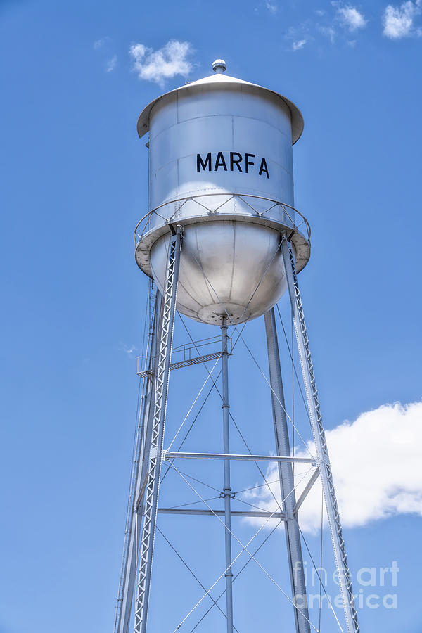 Marfa Watertower Vertical Photograph by Bee Creek Photography - Tod and