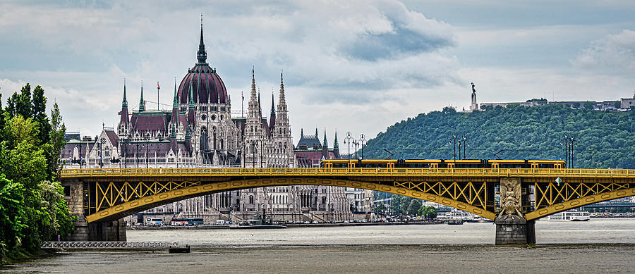 Margaret Bridge with Train, Budapest Photograph by Joann Long