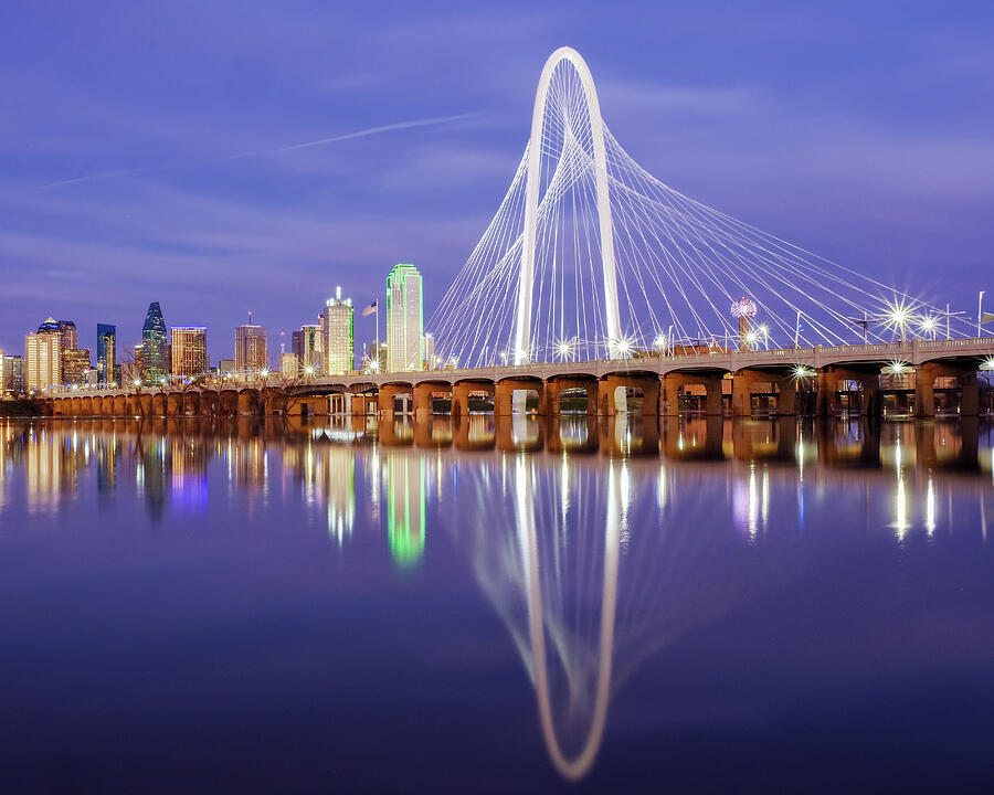 Margaret Hunt Hill Bridge Reflection Dallas Photograph by Robert Bellomy Margaret Hunt Hill Bridge Reflection Dallas Photograph by Robert Bellomy