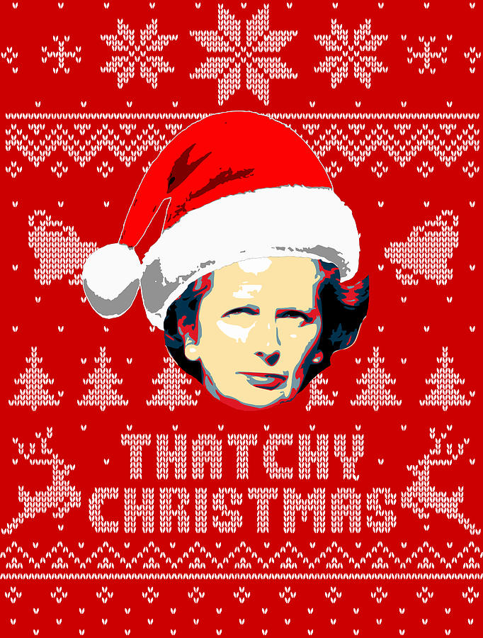 Margaret Thatcher Thatchy Christmas Digital Art by Filip Schpindel