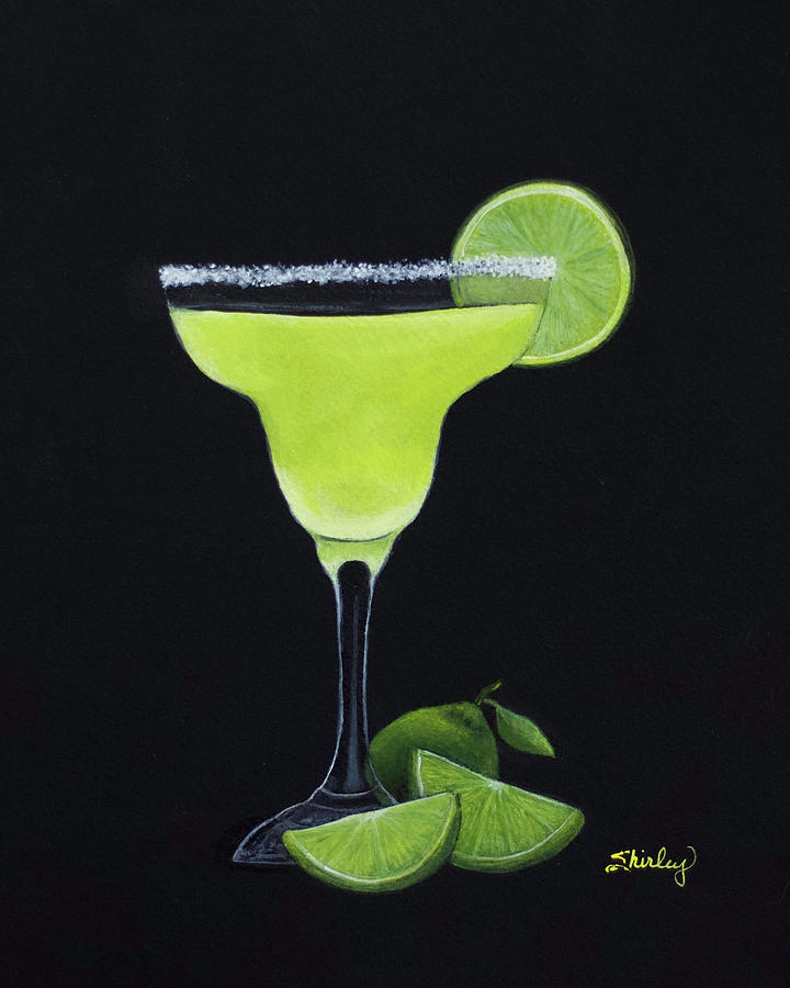 Margarita with Lime Painting by Shirley Dutchkowski