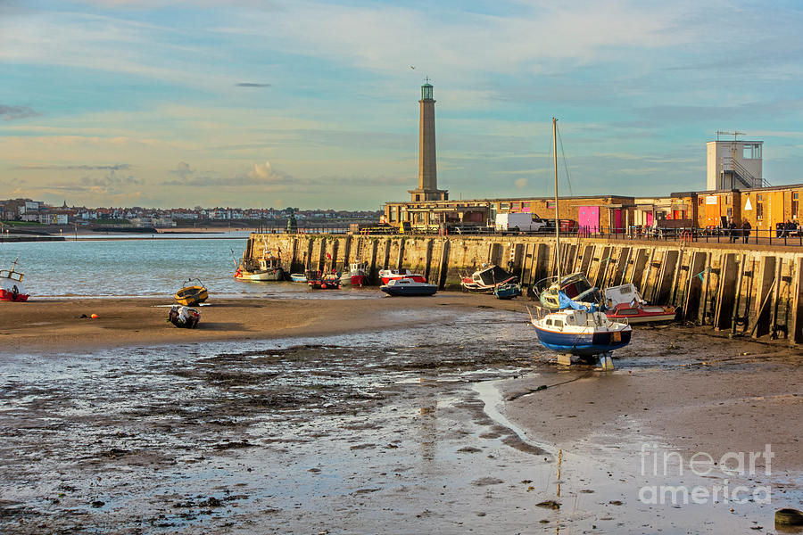 Margate Harbour Arm at Low Tide Photograph by Louise Heusinkveld