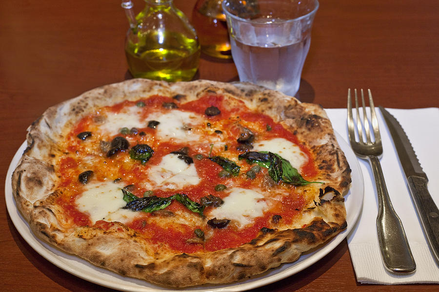 Margherita pizza Photograph by Gary Conner