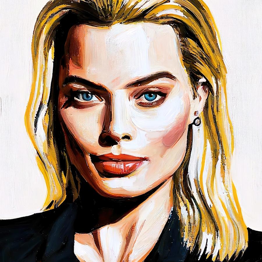 Margot Robbie Digital Art by Mauricio Sobalvarro - Fine Art America