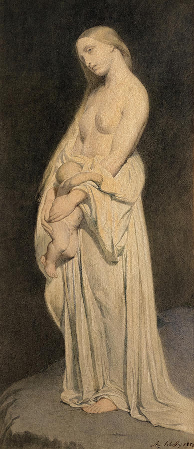Ary Scheffer Painting - Marguerite, Goethe by Ary Scheffer