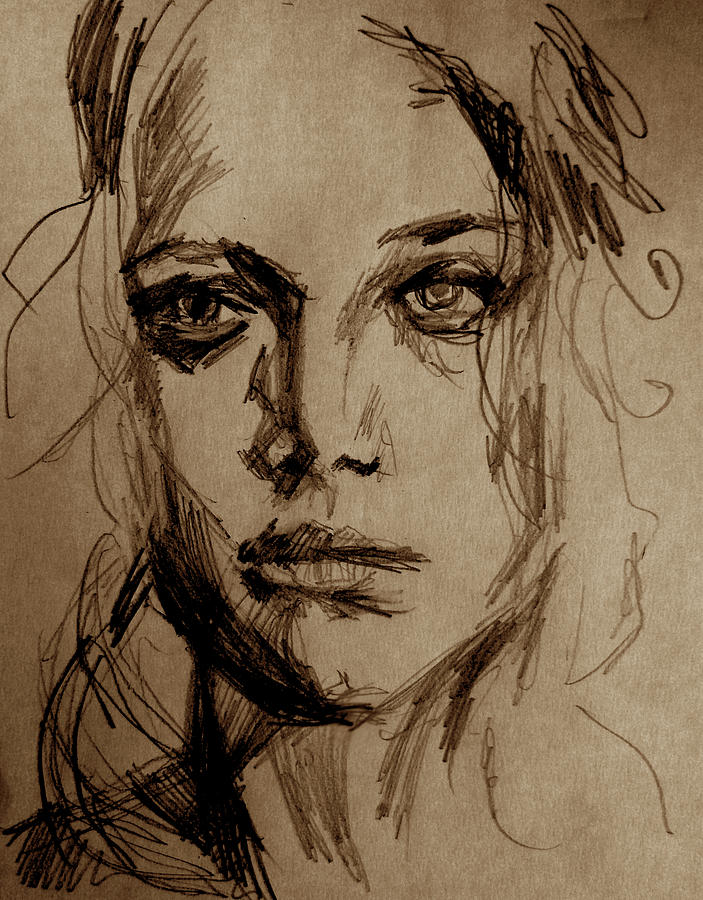 Maria Drawing by Adam Kissel