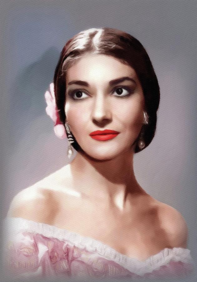 Music Painting - Maria Callas, Music Legend by Esoterica Art Agency