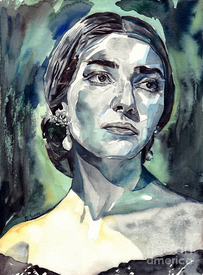Greek Painting - Maria Callas by Suzann Sines