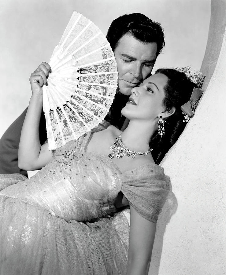 MARIA MONTEZ and ROD CAMERON in PIRATES OF MONTEREY -1947-, directed by ALFRED L. WERKER. Photograph by Album