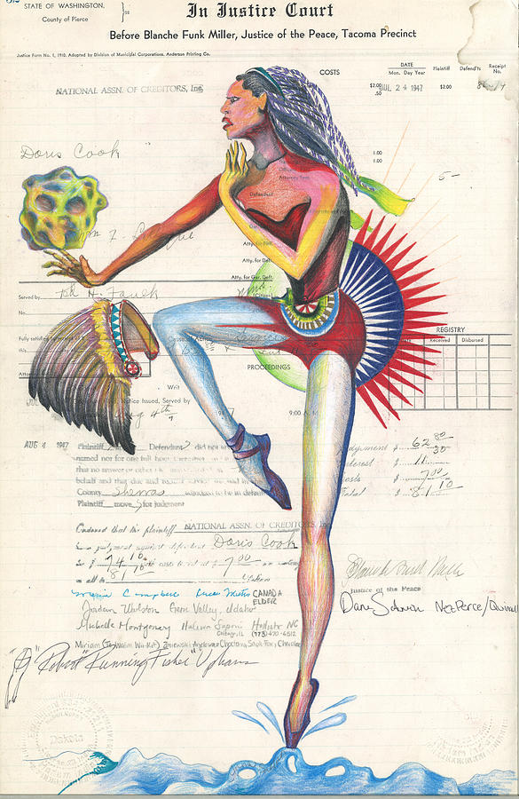 Maria Tallchief Ballerina Drawing by Robert Running Fisher Upham