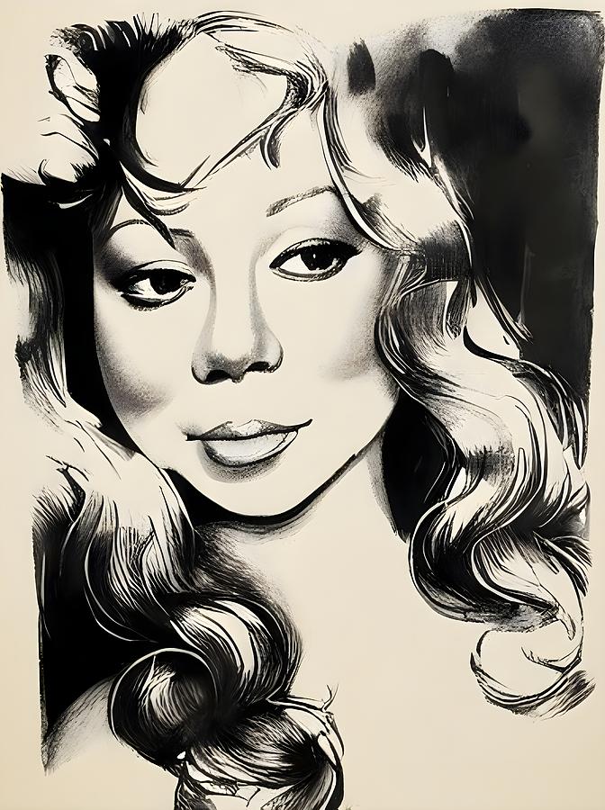 Mariah Carey Digital Art by Mauricio Sobalvarro - Pixels