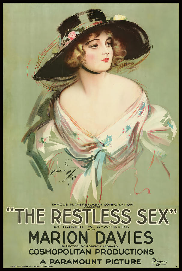 Marian Davies The Restless Sex Movie Poster Painting by Harrison Fisher