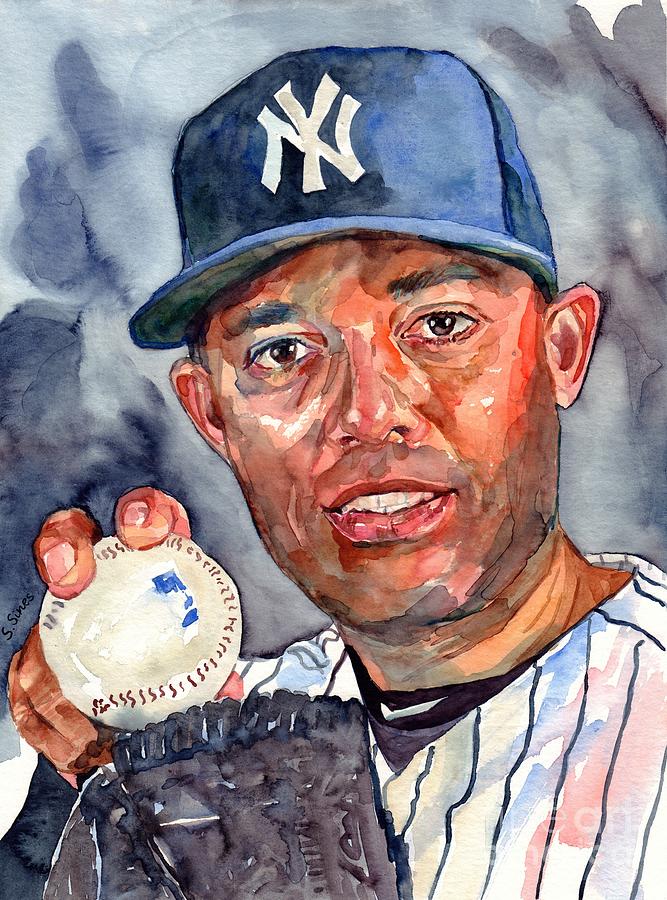 Mariano Rivera Painting - Mariano Rivera Portrait by Suzann Sines