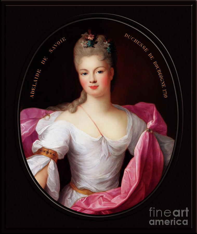 Marie Adelaide de Savoie Duchesse de Bourgogne by	Pierre Gobert Classical Art Xzendor7 Reproductions Painting by Rolando Burbon
