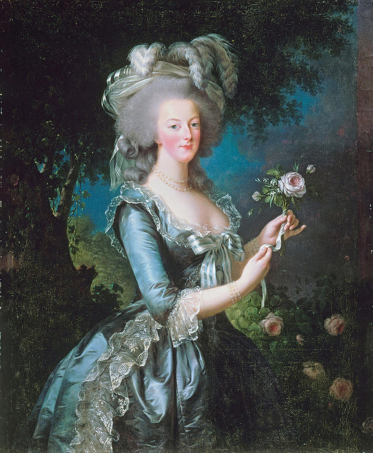 Queen Painting - Marie Antoinette with a Rose by Long Shot