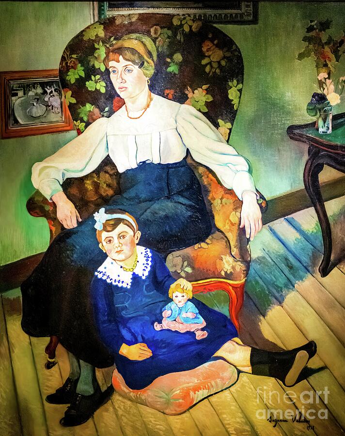 Marie Coca and her Daughter Gilberte by Suzanne Valadon 1913 Painting by Suzanne Valadon