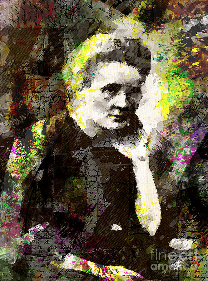 marie curie illustration by Red'art Digital Art by Digital inspiration ...