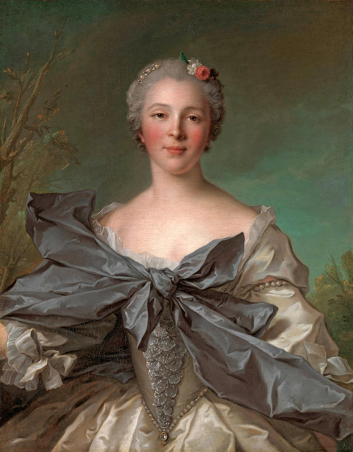 Marie Francoise de La Cropte de St. Abre, Marquise dArgence  Painting by Jean-Marc Nattier