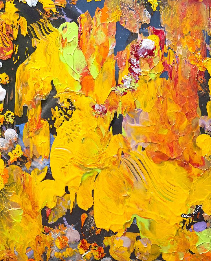 Marigold Explosion Painting by Ellen Palestrant