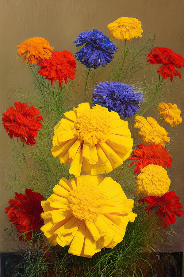Marigolds Digital Art by Sterling and Thorn Marigolds Digital Art by Sterling and Thorn