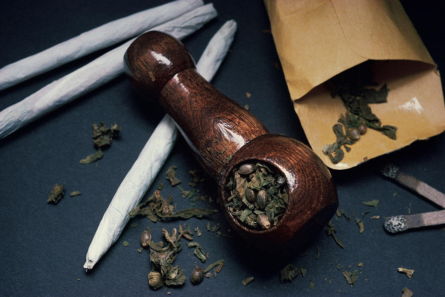 Marijuana and paraphernalia Photograph by Comstock