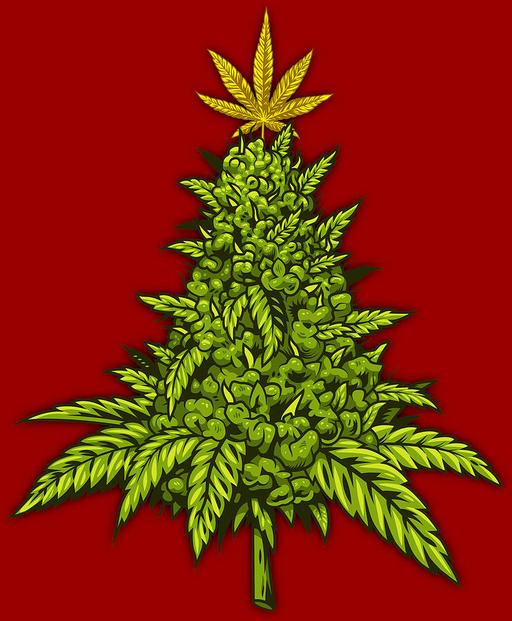 Marijuana Funny Weed Cannabis Sayings Christmas Holiday Painting by Tony  Rubino - Fine Art America