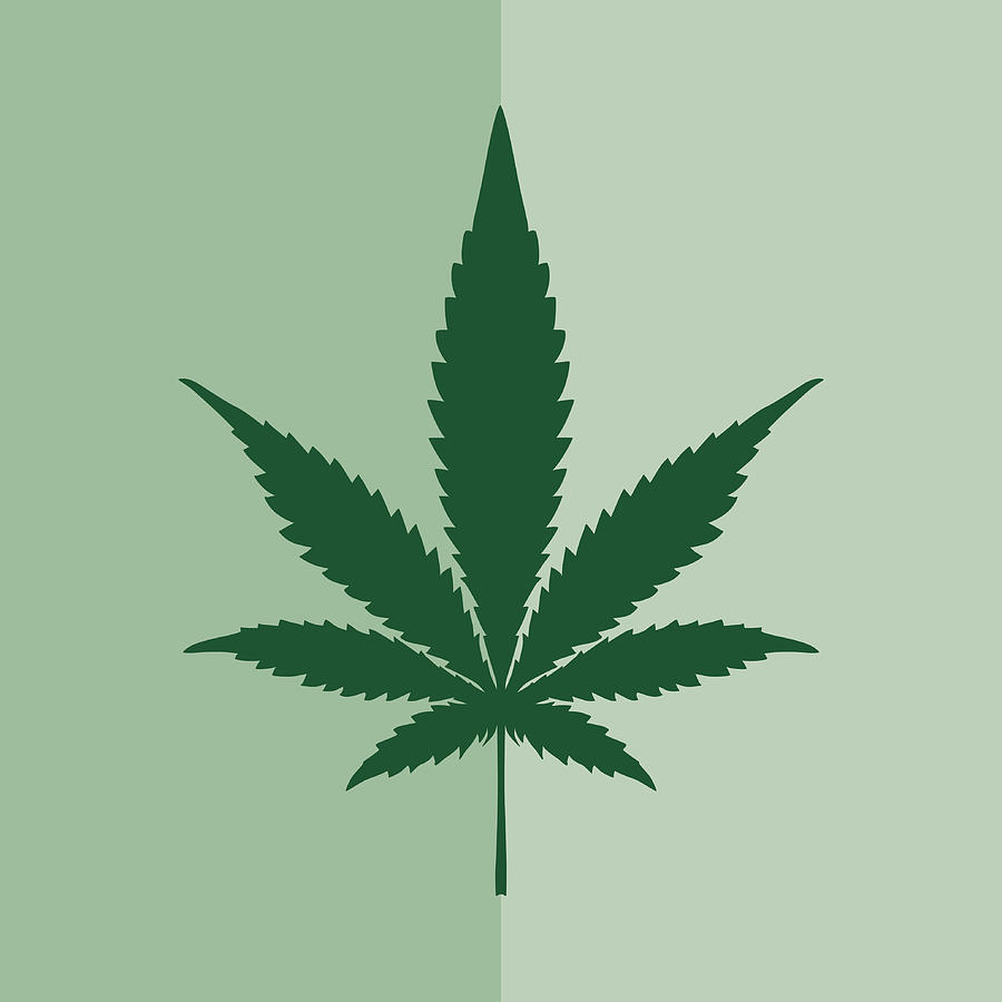 Marijuana Square Icon Drawing by RobinOlimb