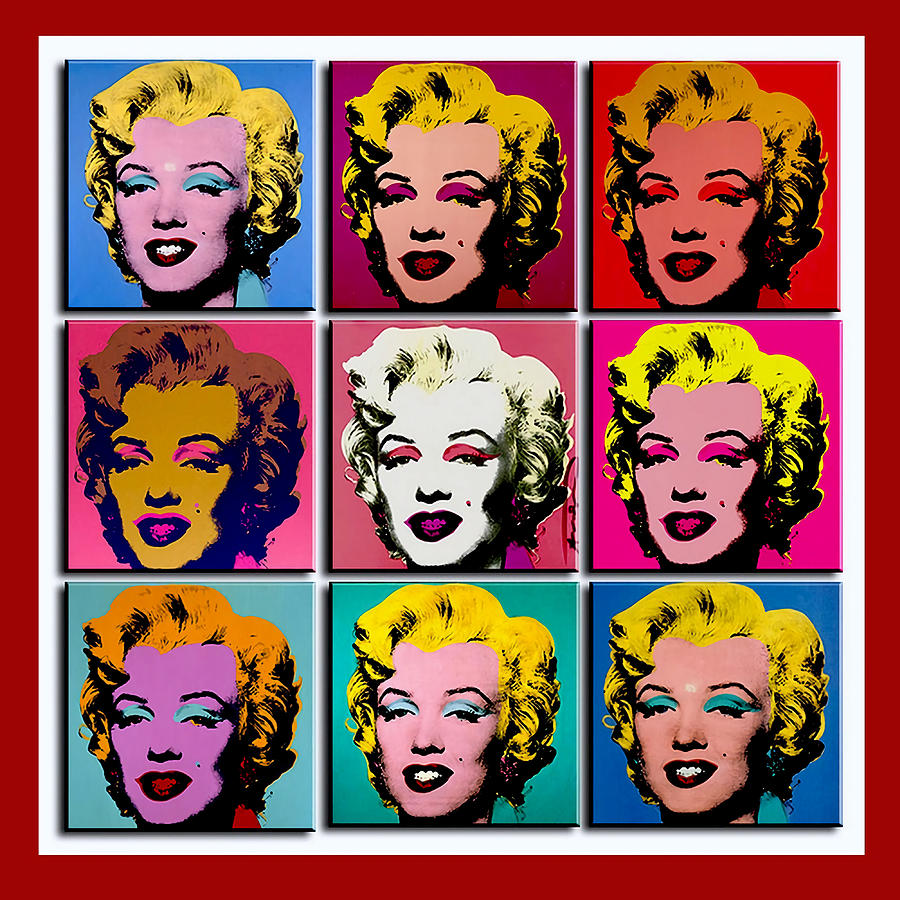 MARILYN ABSTRACT Art Deco Pop Art Print Painting by Freya Hal Hall | Pixels