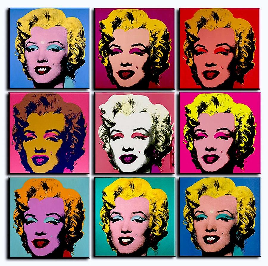 MARILYN ABSTRACT Art Deco Pop Art Print Poster Digital Art by Joshua ...