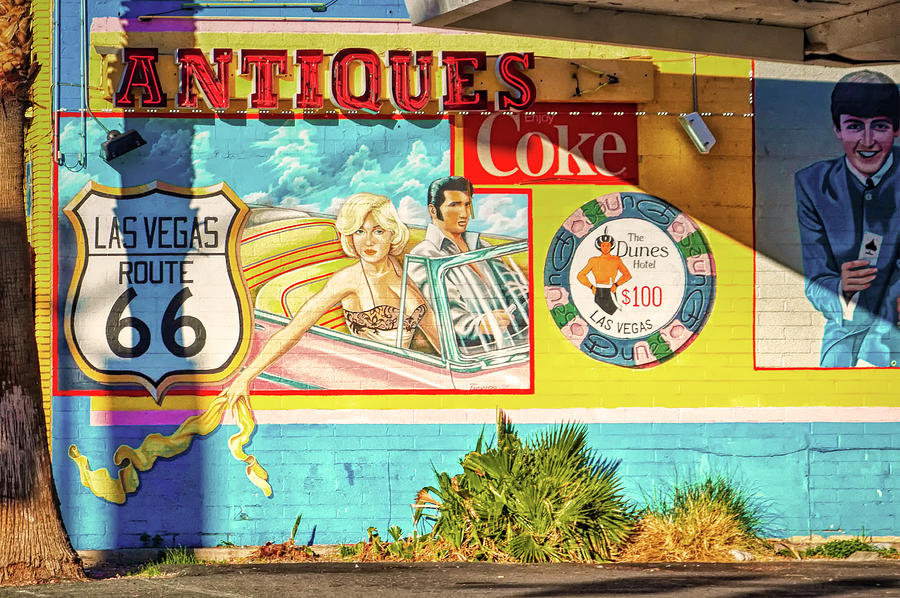 Marilyn and Elvis Mural Downtown Las Vegas Photograph by Tatiana Travelways