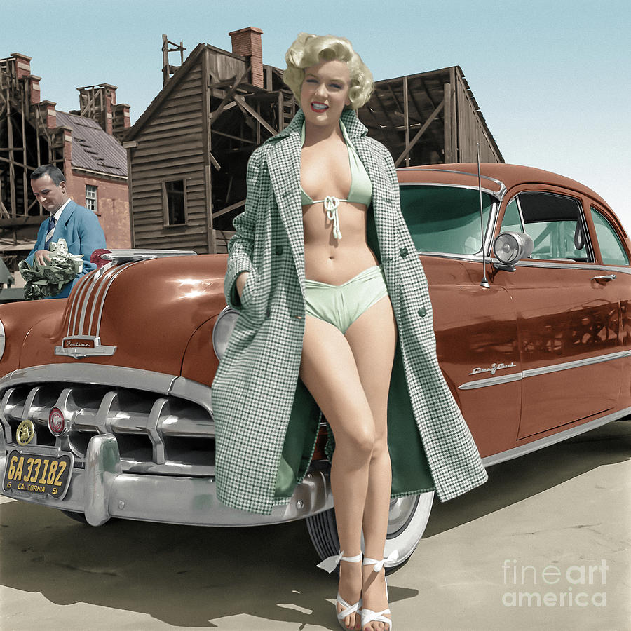 Marilyn and the Pontiac Photograph by Franchi Torres