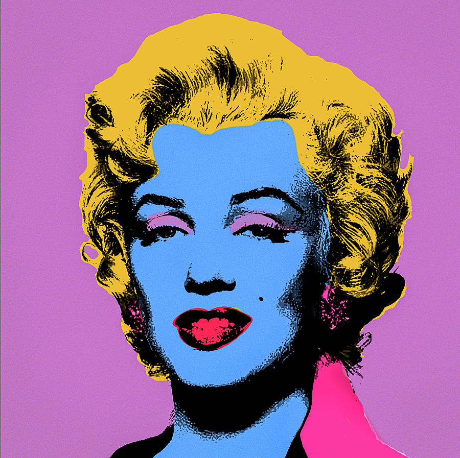 Marilyn Blue Digital Art by Pop Art World