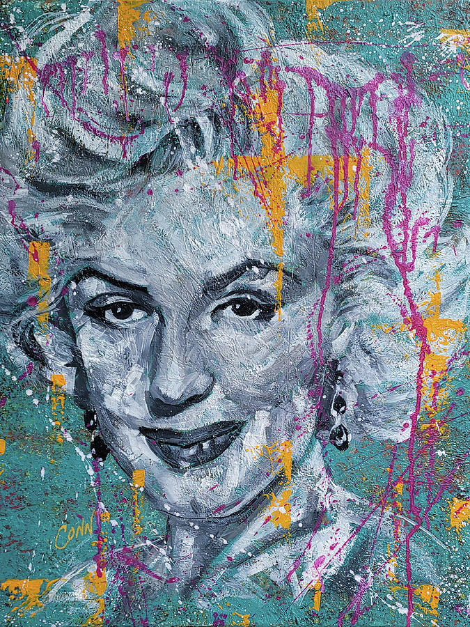 Marilyn Desaturated - Celebrity Pop Art Painting by Shawn Conn