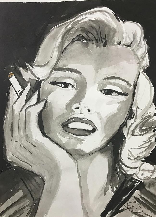 Marilyn  Painting by Eileen Backman