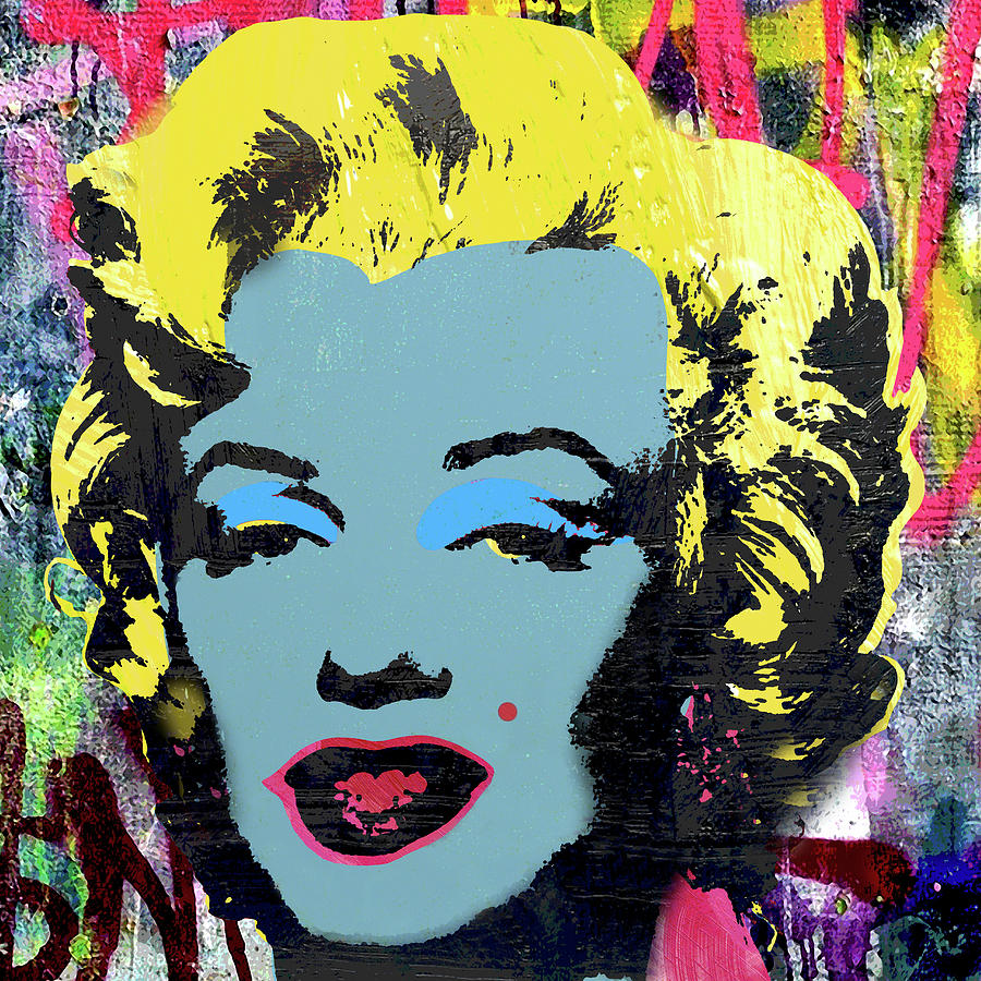 Marilyn Graffiti Painting by Stephen Chambers - Fine Art America