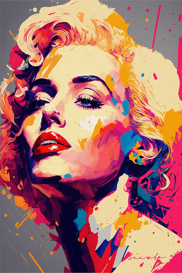 Marilyn in full color 2 Digital Art by Kai Saarto