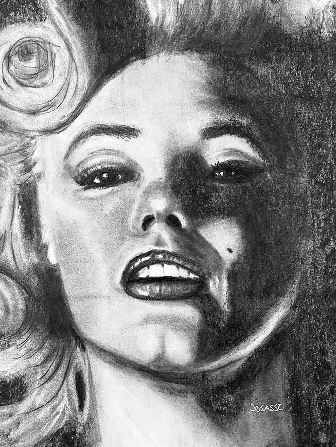 Marilyn Drawing by Joseph Sasso | Fine Art America