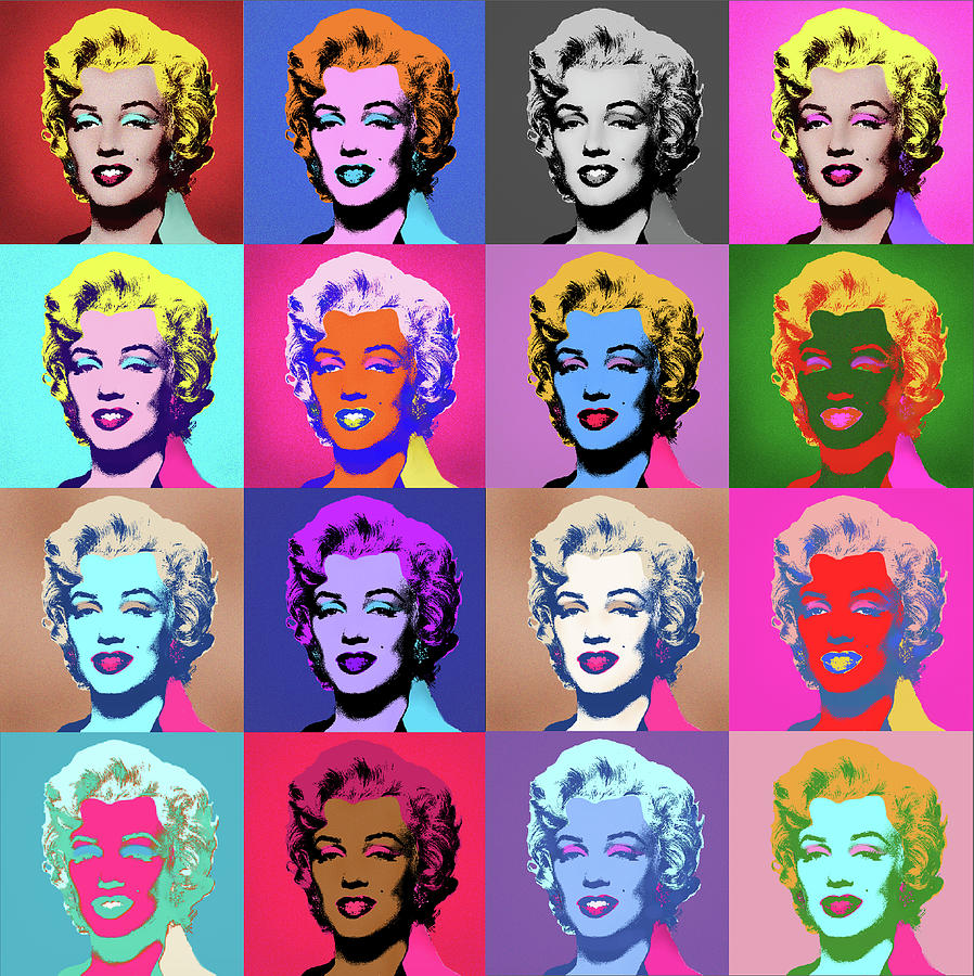 Marilyn M16 Digital Art by Pop Art World