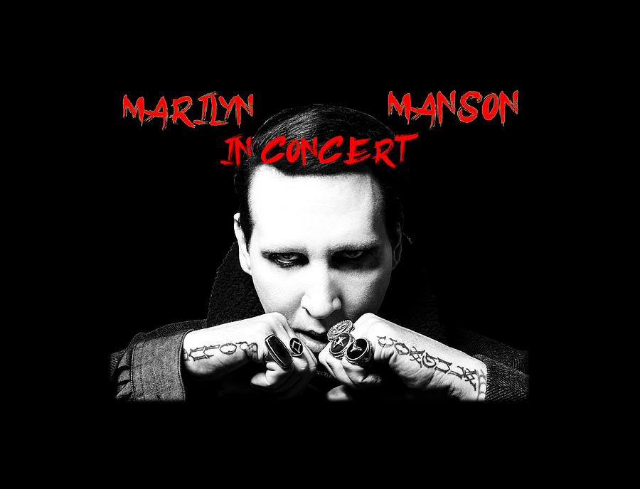 Marilyn Manson Tour 2019 Front Digital Art by Keli Oba - Fine Art America