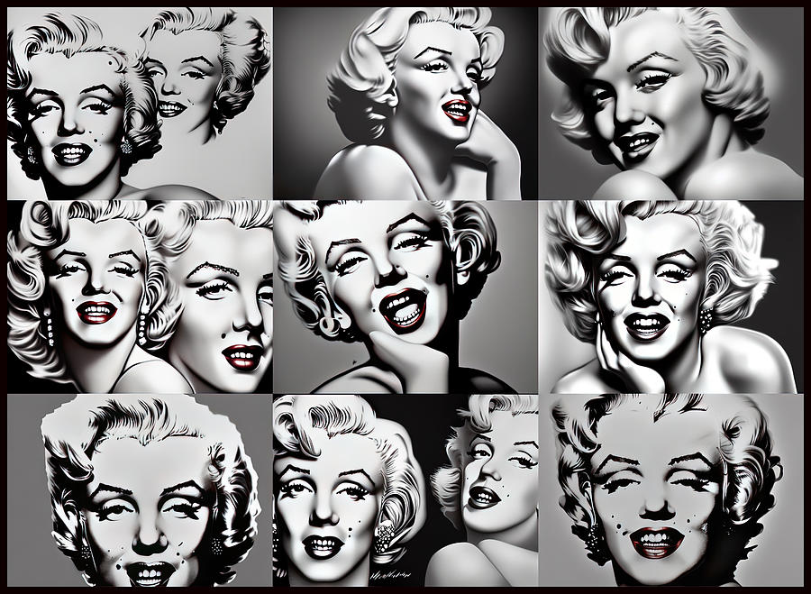 Marilyn Marilyn Marilyn Monroe Digital Art by Floyd Snyder