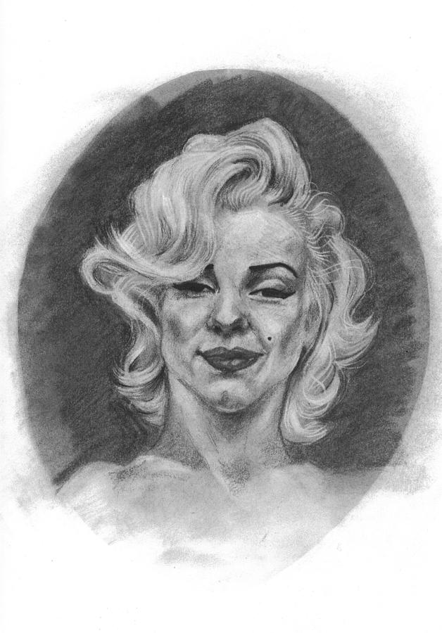 Marilyn Drawing by Miranda Brouwer