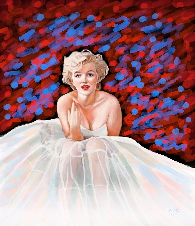 Marilyn Monroe 2 Painting by Maria Modopoulos