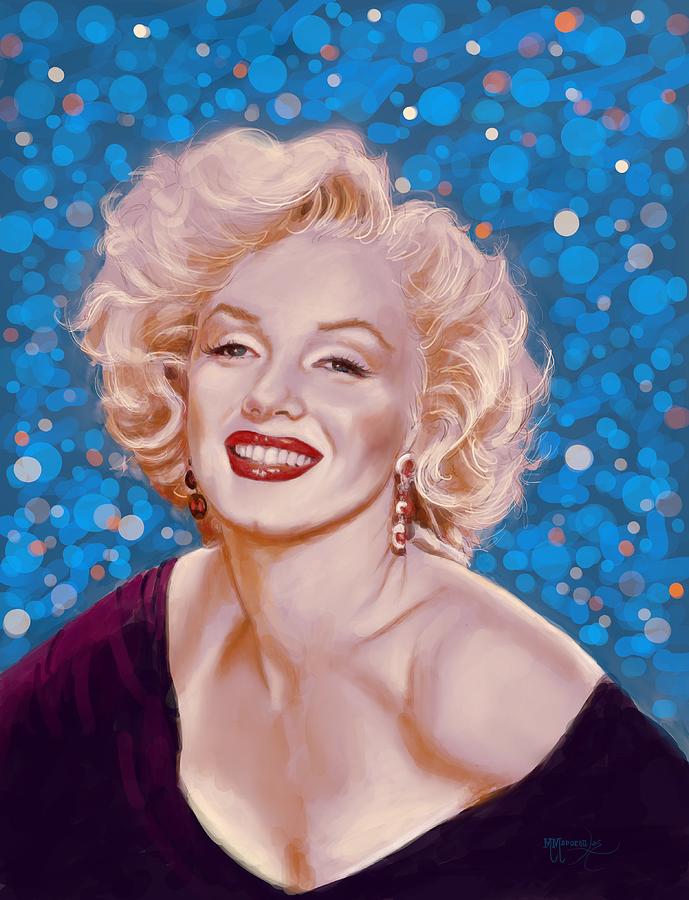 Marilyn Monroe 3 Painting by Maria Modopoulos