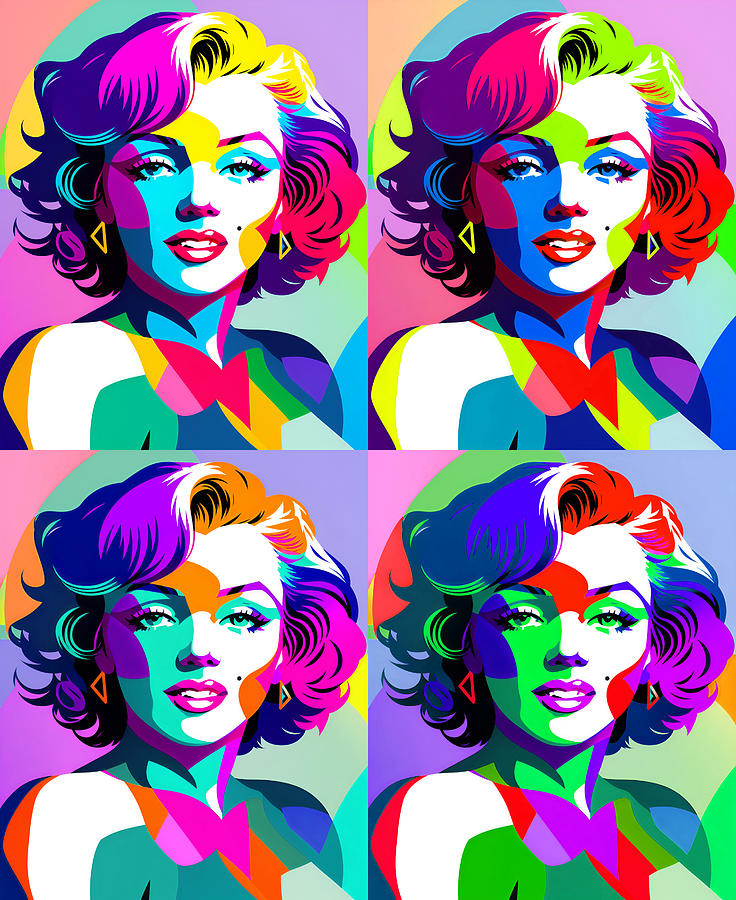 Marilyn Monroe Pop Art Collage Digital Art by Robert Lancione - Fine ...